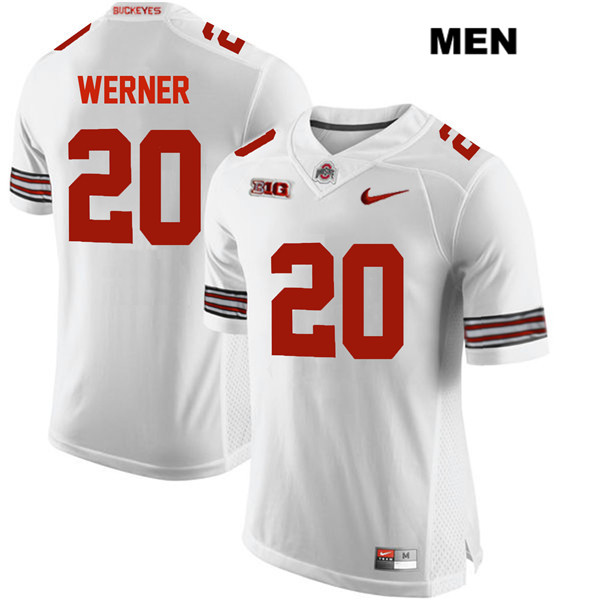 Ohio State Buckeyes Men's Pete Werner #20 White Authentic Nike College NCAA Stitched Football Jersey YX19W20JD
